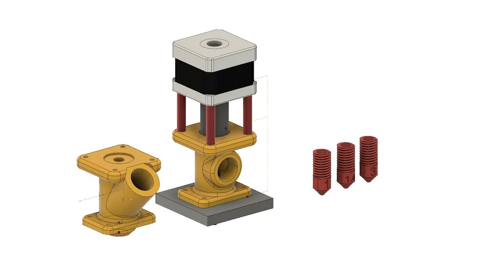 Extruder v16, CAD model