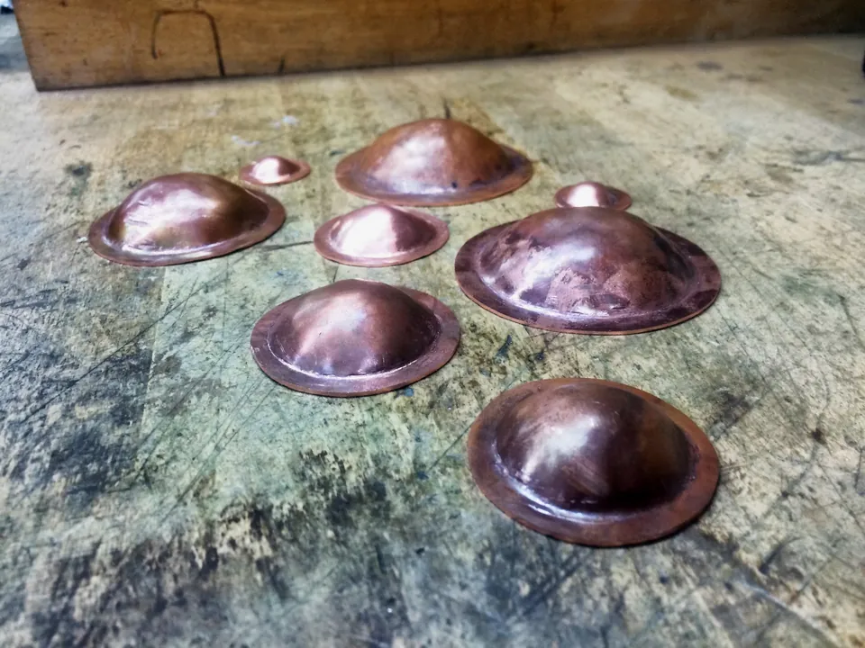 Forming the copper domes