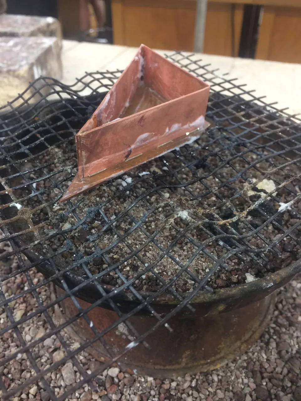 Colouring the copper with heat